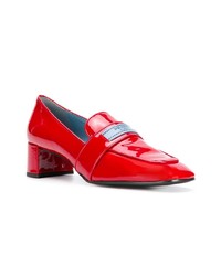 rote Leder Pumps von Prada