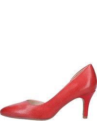 rote Leder Pumps von Marco Tozzi