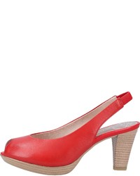 rote Leder Pumps von Marco Tozzi