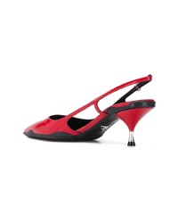 rote Leder Pumps von Prada