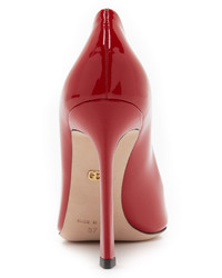 rote Leder Pumps von Giambattista Valli