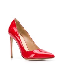 rote Leder Pumps von Francesco Russo