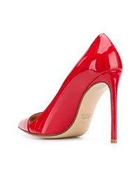 rote Leder Pumps von Francesco Russo