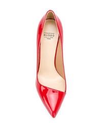 rote Leder Pumps von Francesco Russo