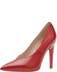 rote Leder Pumps von PoiLei