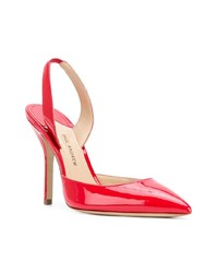 rote Leder Pumps von Paul Andrew