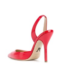 rote Leder Pumps von Paul Andrew