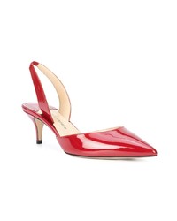 rote Leder Pumps von Paul Andrew