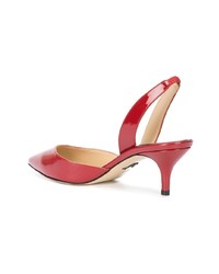 rote Leder Pumps von Paul Andrew