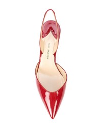 rote Leder Pumps von Paul Andrew