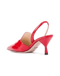 rote Leder Pumps von Prada