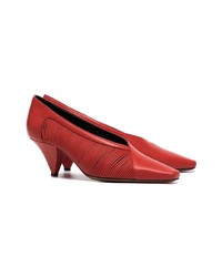 rote Leder Pumps von Neous