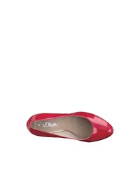 rote Leder Pumps von s.Oliver