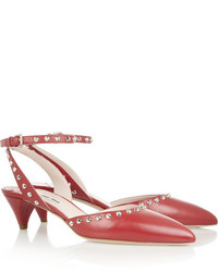 rote Leder Pumps von Miu Miu