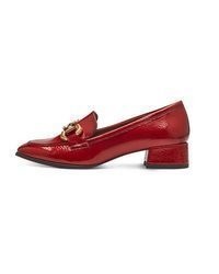 rote Leder Pumps von Tamaris