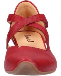 rote Leder Pumps von Think!