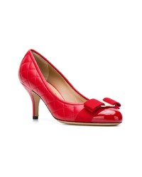 rote Leder Pumps von Salvatore Ferragamo