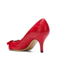 rote Leder Pumps von Salvatore Ferragamo