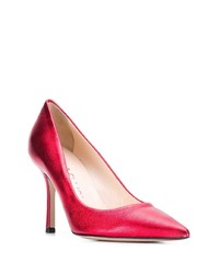 rote Leder Pumps von Marc Ellis