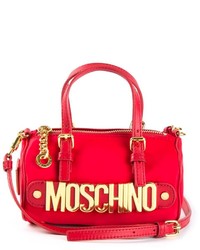 rote Leder Reisetasche von Moschino