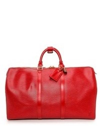 rote Leder Reisetasche von WGACA