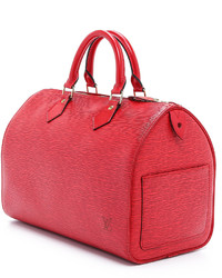 rote Leder Reisetasche von Louis Vuitton