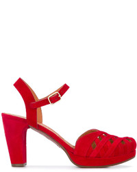 rote Leder Sandaletten von Chie Mihara