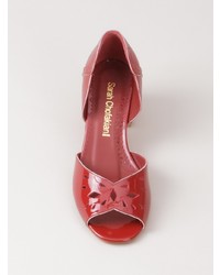 rote Leder Sandaletten von Sarah Chofakian