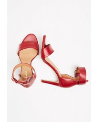 rote Leder Sandaletten von faina
