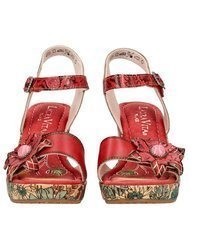 rote Leder Sandaletten von Laura Vita