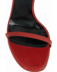 rote Leder Sandaletten von Saint Laurent
