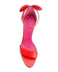 rote Leder Sandaletten von Oscar Tiye