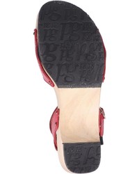 rote Leder Sandaletten von Paul Green