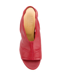 rote Leder Sandaletten von MM6 MAISON MARGIELA
