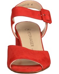 rote Leder Sandaletten von Peter Kaiser