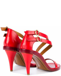 rote Leder Sandaletten von Chloé