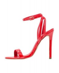 rote Leder Sandaletten von River Island