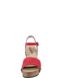 rote Leder Sandaletten von Softclox