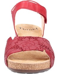 rote Leder Sandaletten von Think!