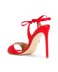 rote Leder Sandaletten von Francesco Russo