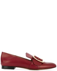 rote Leder Slipper von Bally