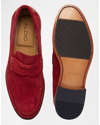 rote Leder Slipper von Aldo