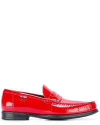 rote Leder Slipper von Dolce & Gabbana