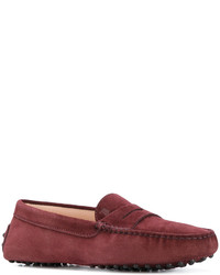 rote Leder Slipper von Tod's