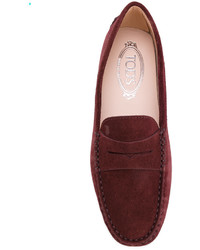 rote Leder Slipper von Tod's