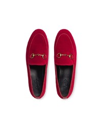 rote Leder Slipper von Gucci