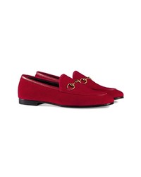 rote Leder Slipper von Gucci