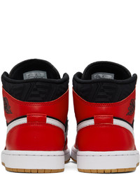 rote Leder Sportschuhe von NIKE JORDAN