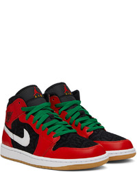 rote Leder Sportschuhe von NIKE JORDAN