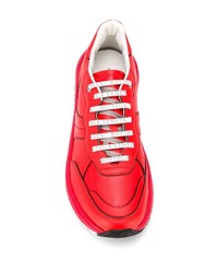 rote Leder Sportschuhe von Bottega Veneta
